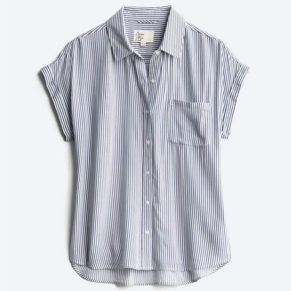Cosmic Blue Love Ava Button Down Blouse in Navy 🫶